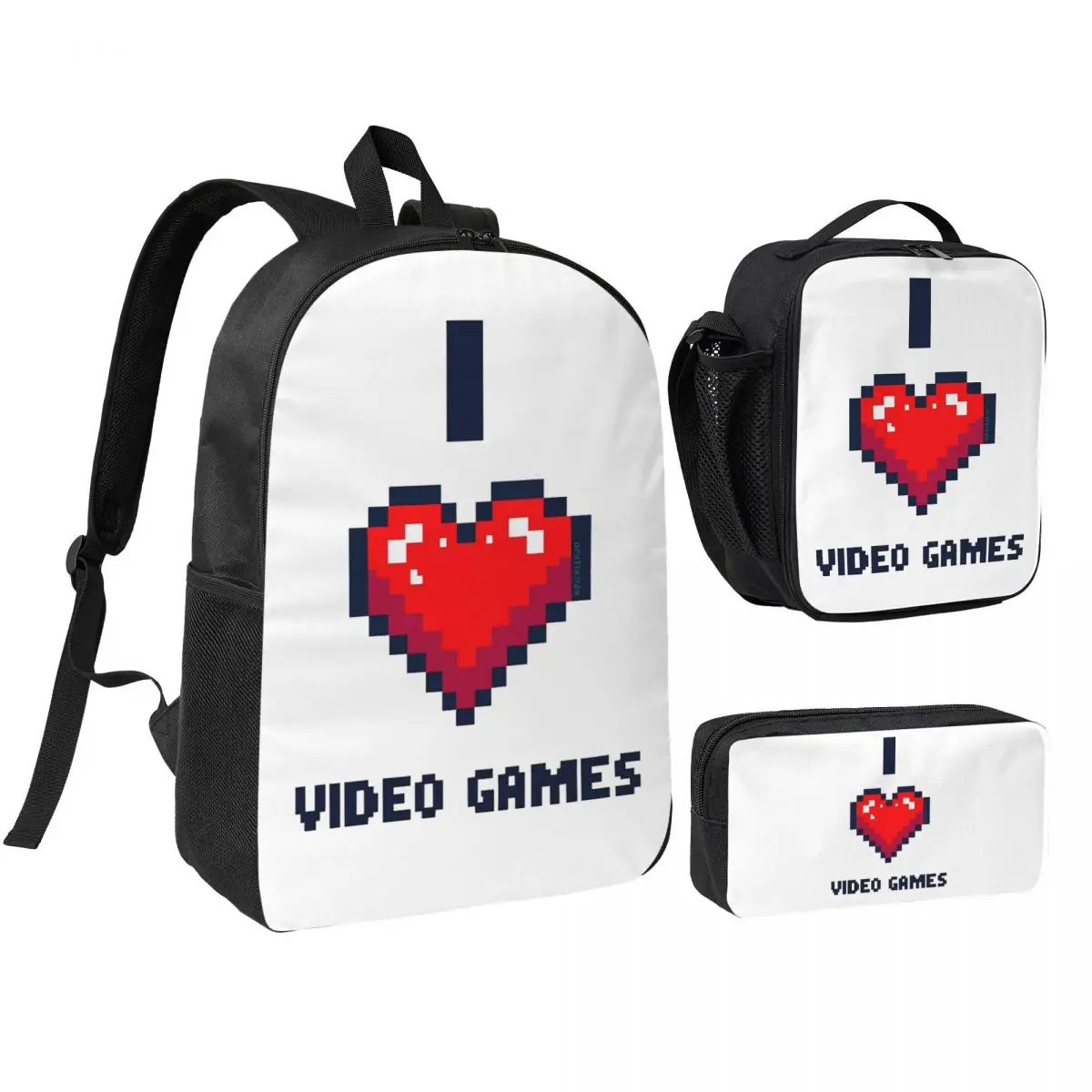 I Heart Video Games Backpack Student BookBag School Bag Shoulder Bags 3ps Insulated Lunch Bag Pencil Case
I Heart Video Games Backpack Student BookBag School Bag Shoulder Bags 3ps Insulated Lunch Bag Pencil Case