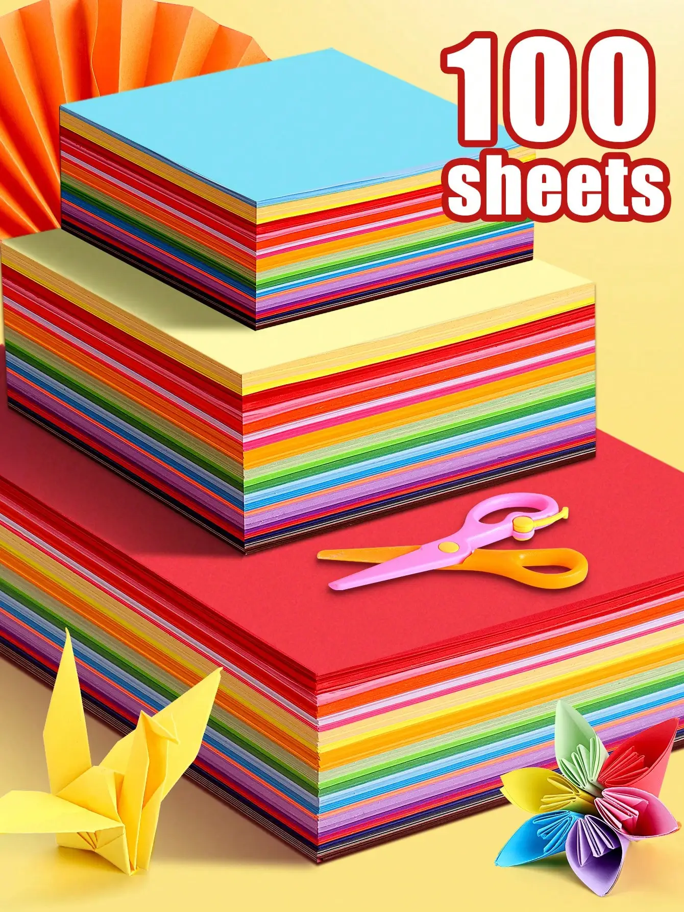 100pcs Mixed-Color Origami Set, 10 Colors Random Coloring Paper Folded Handicrafts Suitable For DIY Art And Crafts, Multifunctio
100pcs Mixed-Color Origami Set, 10 Colors Random Coloring Paper Folded Handicrafts Suitable For DIY Art And Crafts, Multifunctio