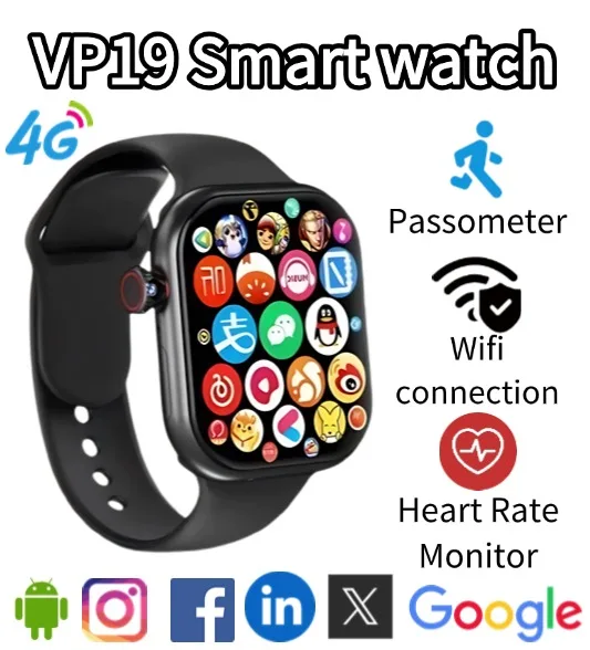 Смарт-часы VP19 2025 года, совместимые с Android IOS, 4G, полная сетевая связь, Wi-Fi, независимая SIM-карта, вращающаяся система камеры 
Смарт-часы VP19 2025 года, совместимые с Android IOS, 4G, полная сетевая связь, Wi-Fi, независимая SIM-карта, вращающаяся система камеры