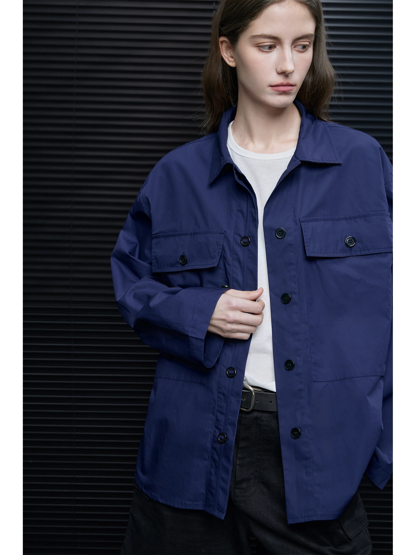 Loose Fit Pure Cotton Long Sve Blue irt Jaet Women's Spring 2026 Street Sle Casual Comfortable Vintage Workwear
Loose Fit Pure Cotton Long Sve Blue irt Jaet Women's Spring 2026 Street Sle Casual Comfortable Vintage Workwear