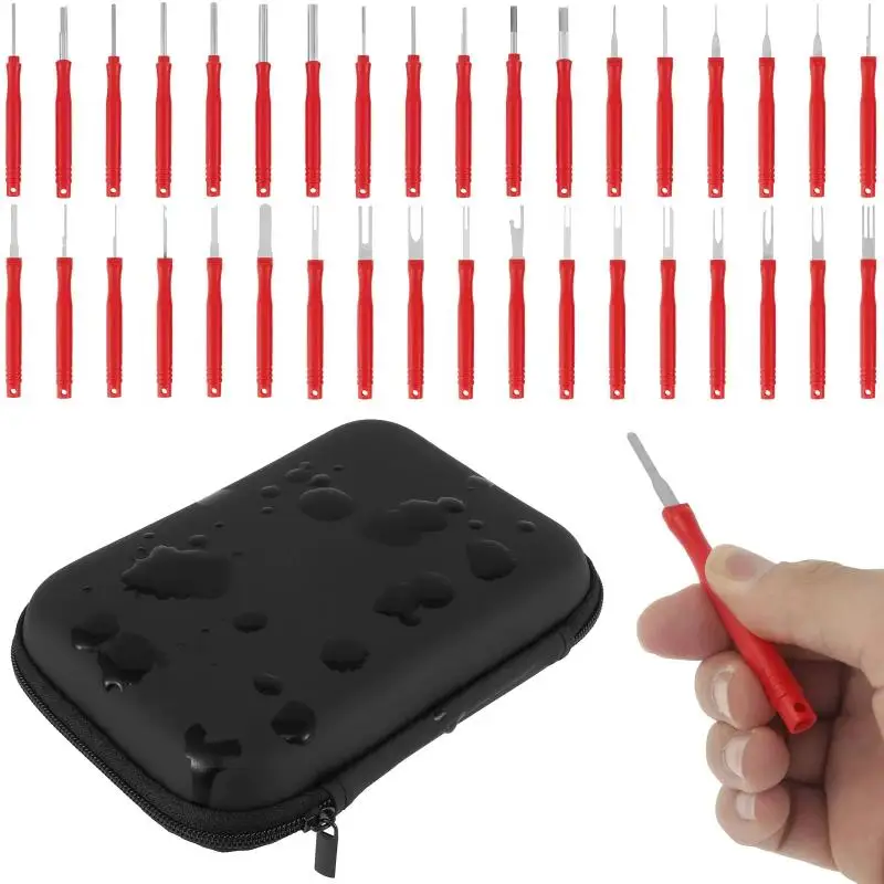 36Pcs Terminal Pin Removal Tool Kit Stainless Steel Pin Extractor Tool Reusable Electrical Wire Connector Pin Release Tool Auto
36Pcs Terminal Pin Removal Tool Kit Stainless Steel Pin Extractor Tool Reusable Electrical Wire Connector Pin Release Tool Auto