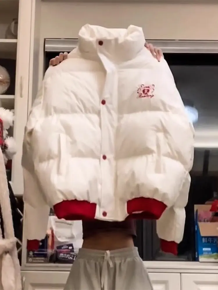 American Sweet Cool Sle Embroidered Letter Thiened Cotton Jaet Women's Winter Loose Warm Small Size Trendy Cotton Clothes
American Sweet Cool Sle Embroidered Letter Thiened Cotton Jaet Women's Winter Loose Warm Small Size Trendy Cotton Clothes