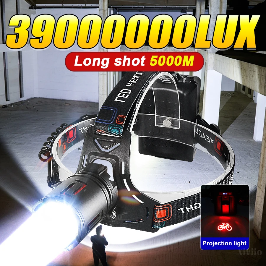 39000000LM Сверхмощный налобный фонарь высокой мощности, перезаряжаемые светодиодные налобные фонари, освещение 5000 м, фара, фонарь для кемпинга, рыбалки
39000000LM Сверхмощный налобный фонарь высокой мощности, перезаряжаемые светодиодные налобные фонари, освещение 5000 м, фара, фонарь для кемпинга, рыбалки