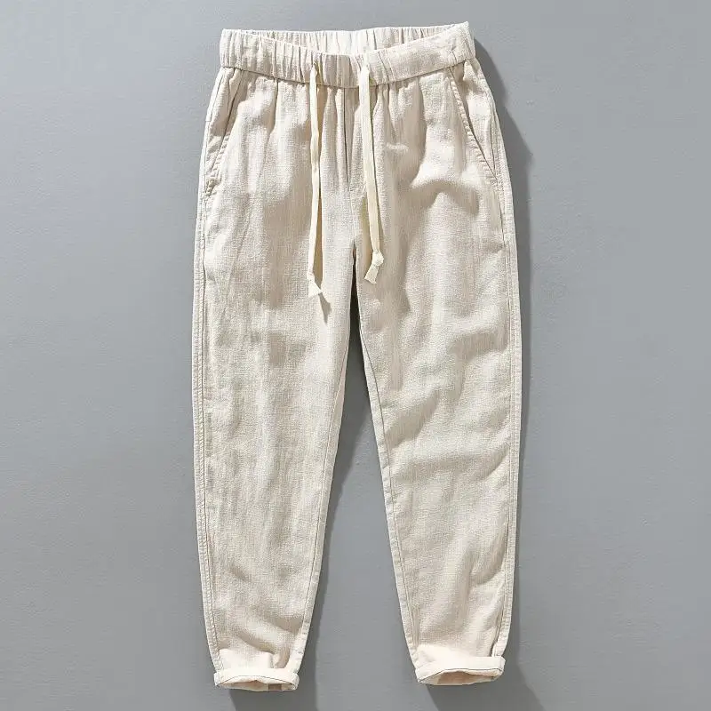 Men's Cotton Linen Straight Leg Casual Pants Breathable Retro Japanese Style Pure Color Versatile Nine Point Pants
Men's Cotton Linen Straight Leg Casual Pants Breathable Retro Japanese Style Pure Color Versatile Nine Point Pants