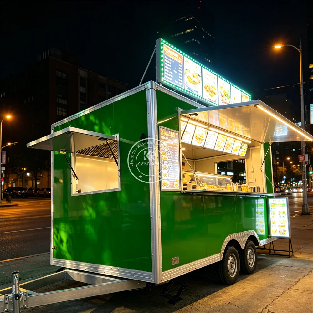 Portable Mobile Kitchen Trailer Street Coffee Ice Cream BBQ Burger Fast Food Trailer Professional Custom Food Truck For Sale
Portable Mobile Kitchen Trailer Street Coffee Ice Cream BBQ Burger Fast Food Trailer Professional Custom Food Truck For Sale