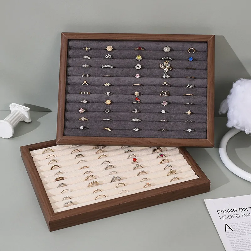Walnut Ring Display Tray Simple Rings Storage Trays Stud Rings Plates Large Jewelry Plate Jewellery Counter Showcase Props
Walnut Ring Display Tray Simple Rings Storage Trays Stud Rings Plates Large Jewelry Plate Jewellery Counter Showcase Props