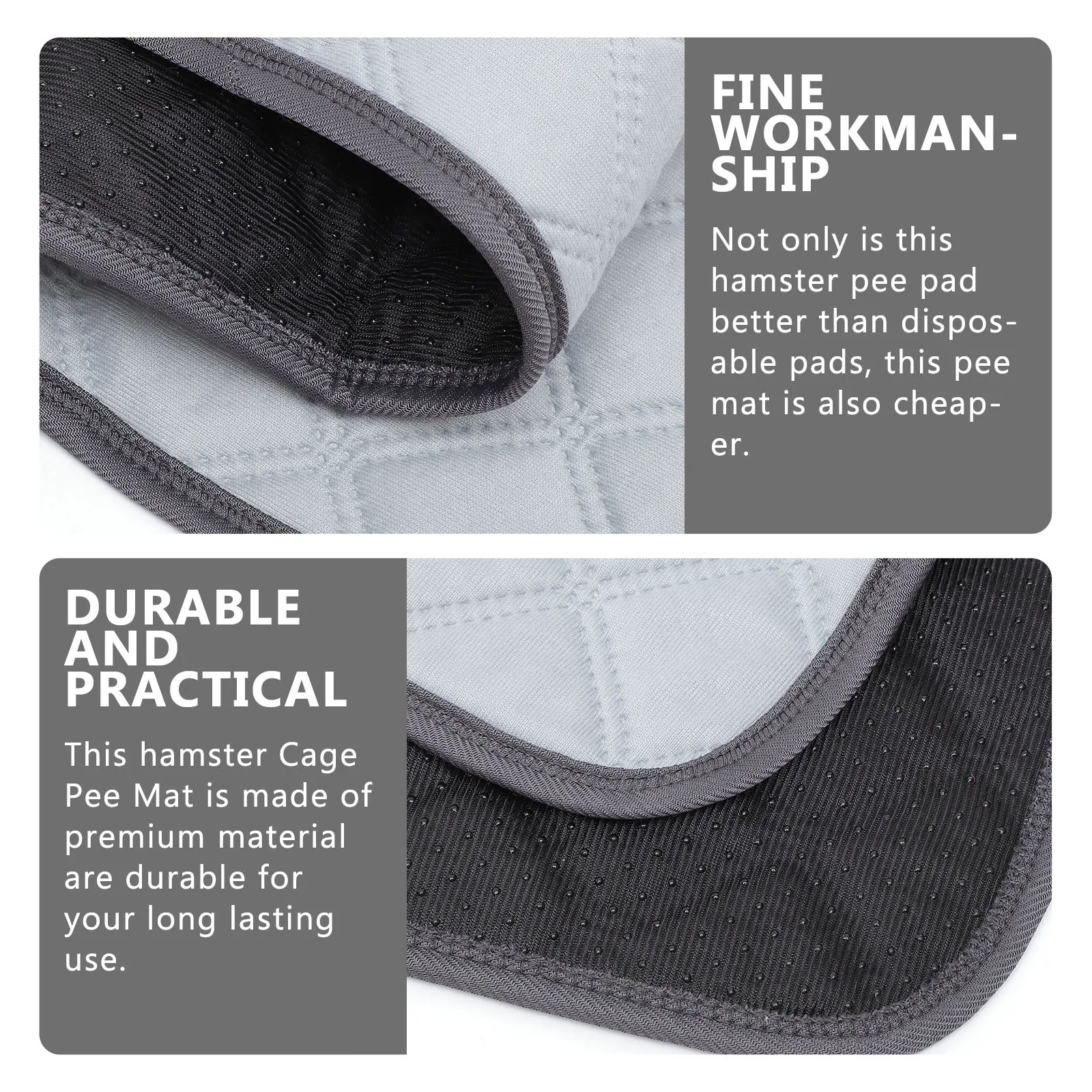 Pet Waterproof Small Animal Bedding 60x45cm Grey Hamster Cage Liner Washable Reusable Guinea Pee Pad
Pet Waterproof Small Animal Bedding 60x45cm Grey Hamster Cage Liner Washable Reusable Guinea Pee Pad