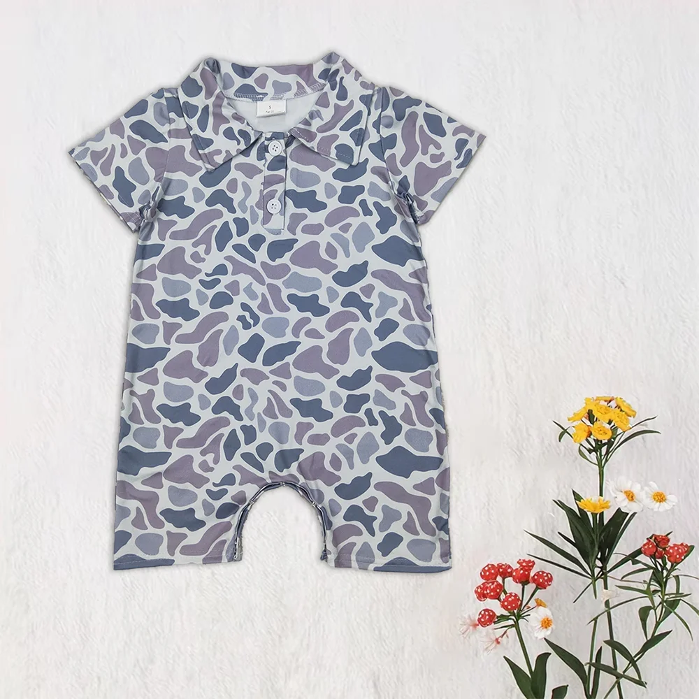 Wholesale Children Baby Boy Short Sleeves Grey Camo Shorts Coverall Newborn Bodysuit Kids Toddler Buttons Romper Clothing
Wholesale Children Baby Boy Short Sleeves Grey Camo Shorts Coverall Newborn Bodysuit Kids Toddler Buttons Romper Clothing