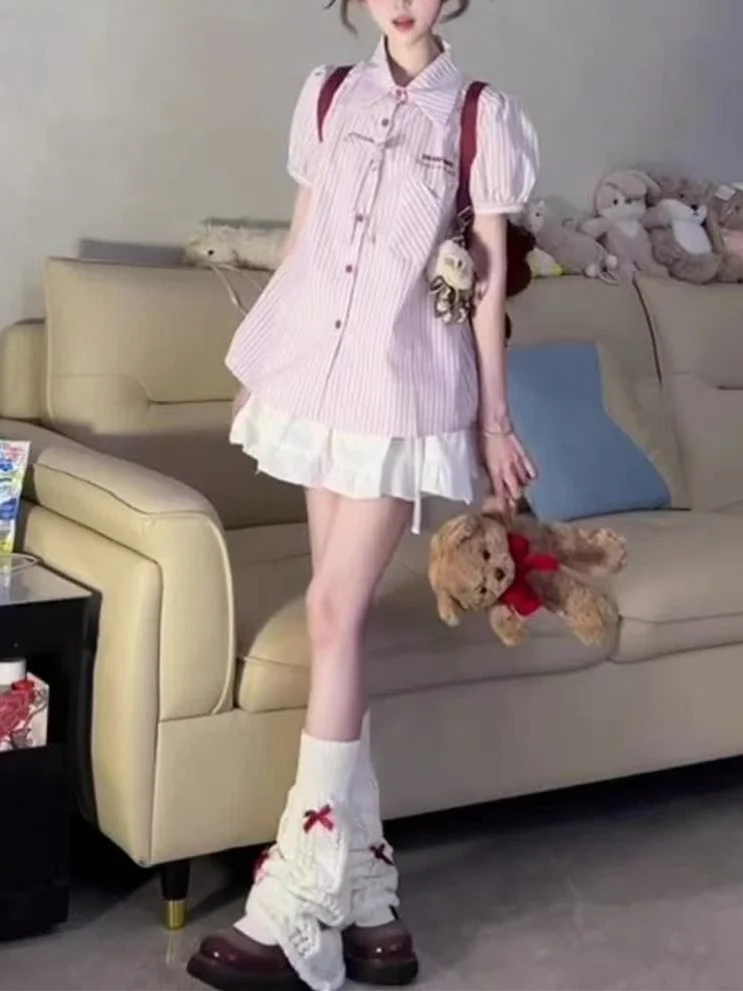 Cute Summer High Waist ort Sve irt And Skirt Set Women's Faion Two Piece Suit College Day Japanese Sle Dr
Cute Summer High Waist ort Sve irt And Skirt Set Women's Faion Two Piece Suit College Day Japanese Sle Dr