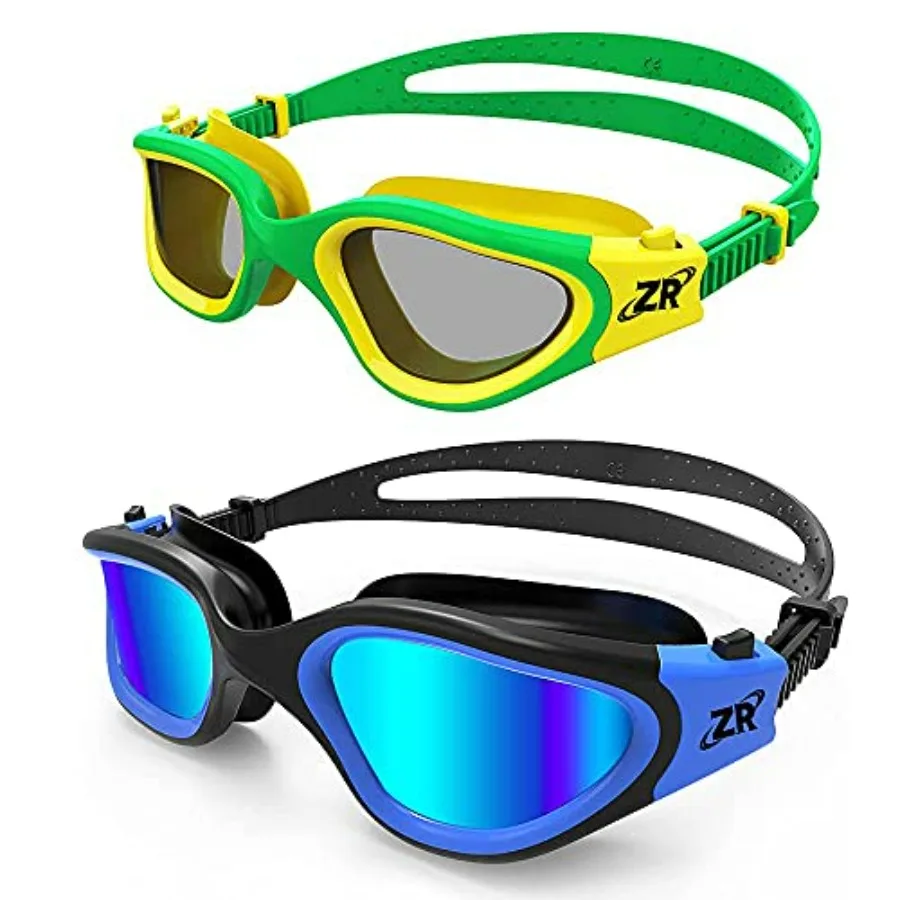Swim goggles for kids and adults, polarized polycarbonate lenses, black frame with blue tint, UV protection and anti-fog coatin
Swim goggles for kids and adults, polarized polycarbonate lenses, black frame with blue tint, UV protection and anti-fog coatin