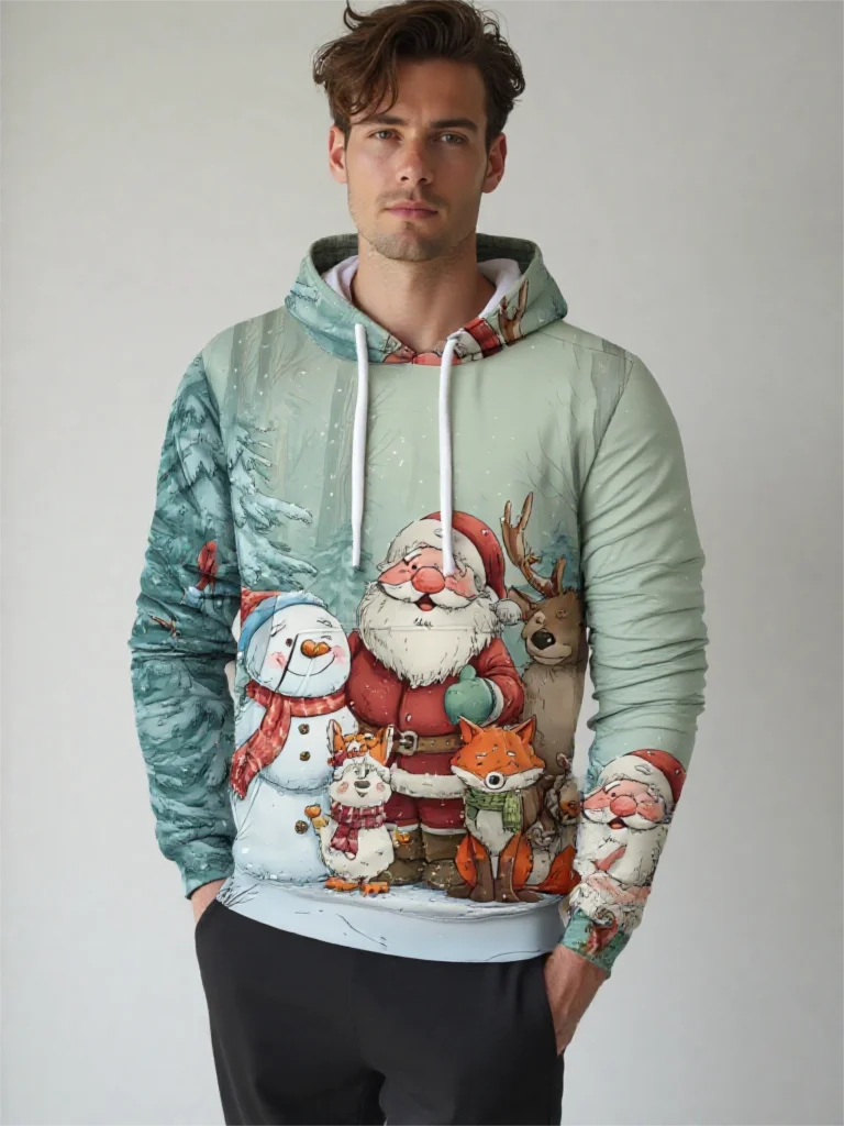 Autumn Winter Men's Hoodie Funny 3D Christmas Elk Snowman Pattern Sweatshirts Fashion Santa Claus Print X'mas Clothing Loose Top 
Autumn Winter Men's Hoodie Funny 3D Christmas Elk Snowman Pattern Sweatshirts Fashion Santa Claus Print X'mas Clothing Loose Top