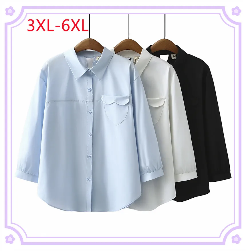 New 2025 Ladies Spring Autumn Plus Size Shirt For Women Large Size Long Sleeve V-neck Blouse Tops 3XL 4XL 5XL 6XL
New 2025 Ladies Spring Autumn Plus Size Shirt For Women Large Size Long Sleeve V-neck Blouse Tops 3XL 4XL 5XL 6XL