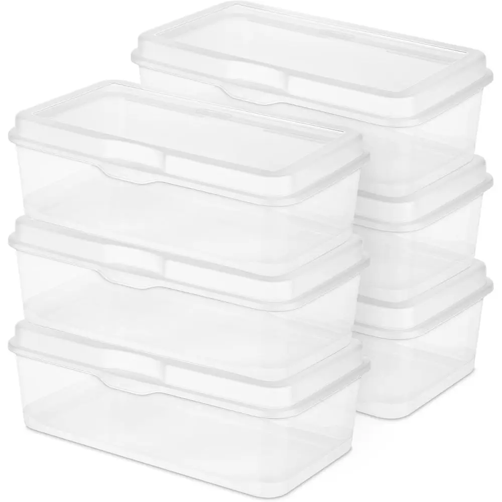 6-Pack Large Lip Top, Clear Plastic Storage Box with Hinged Lid - Stackable Multi-Purpose Organizer for Arts & Crafts, Accessori
6-Pack Large Lip Top, Clear Plastic Storage Box with Hinged Lid - Stackable Multi-Purpose Organizer for Arts & Crafts, Accessori