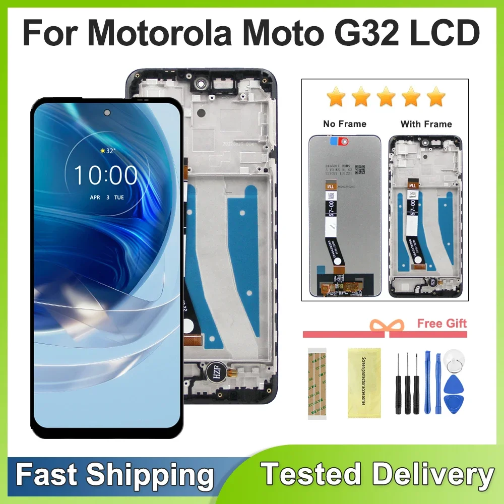 6,5 "для Motorola Moto G32 ЖК-дисплей с сенсорным экраном и дигитайзером в сборе, замена для Moto G32 XT2235-2, Экран XT2235-3
6,5 "для Motorola Moto G32 ЖК-дисплей с сенсорным экраном и дигитайзером в сборе, замена для Moto G32 XT2235-2, Экран XT2235-3