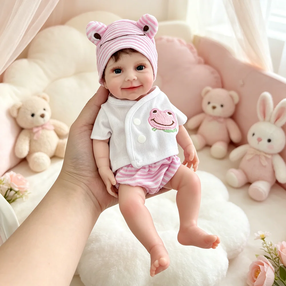 30CM Solid Silicone Super Elastic Reborn Sebastian Lifelike Baby Hand Painted 3D Skin Art Dolls with Manual Implantation Hair
30CM Solid Silicone Super Elastic Reborn Sebastian Lifelike Baby Hand Painted 3D Skin Art Dolls with Manual Implantation Hair