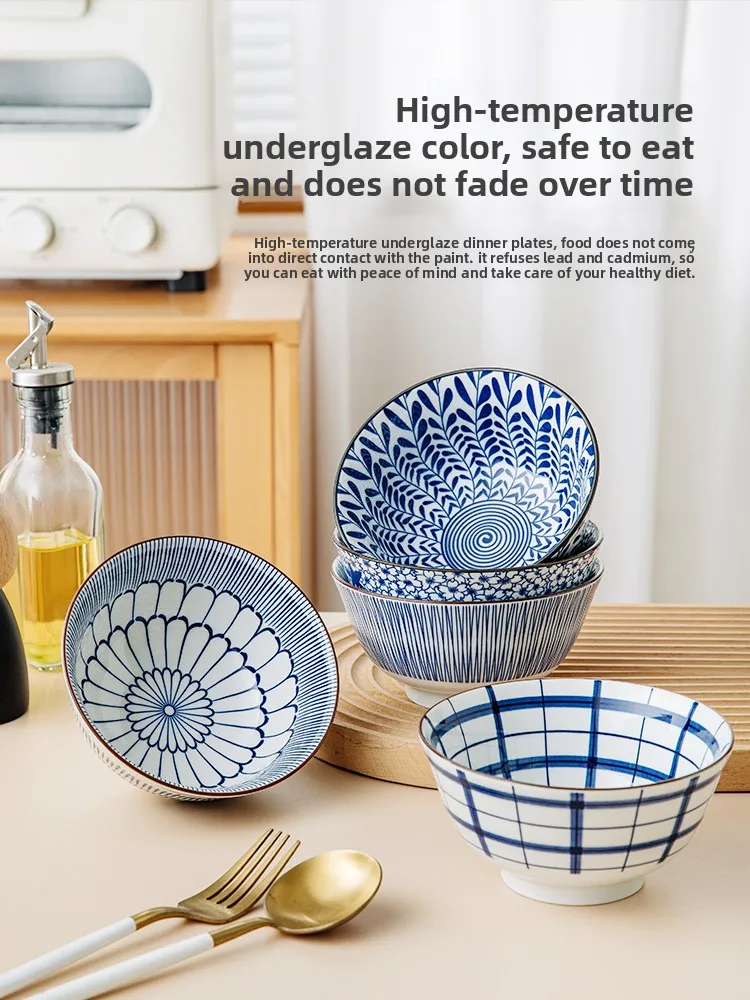 Stylish 5-Inch Ceramic Porcelain Underglaze Dinnerware Set Japanese Style Small Bowl round Shape Floral Patterned
Stylish 5-Inch Ceramic Porcelain Underglaze Dinnerware Set Japanese Style Small Bowl round Shape Floral Patterned