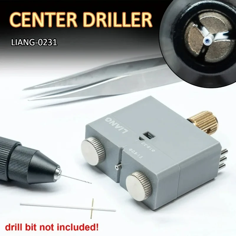 LIANG-0231 0.4-1.0mm Round Bar Vertical Center Driller Precise Positioning with Replaceable Drill Sleeve for Model Building Tool
LIANG-0231 0.4-1.0mm Round Bar Vertical Center Driller Precise Positioning with Replaceable Drill Sleeve for Model Building Tool