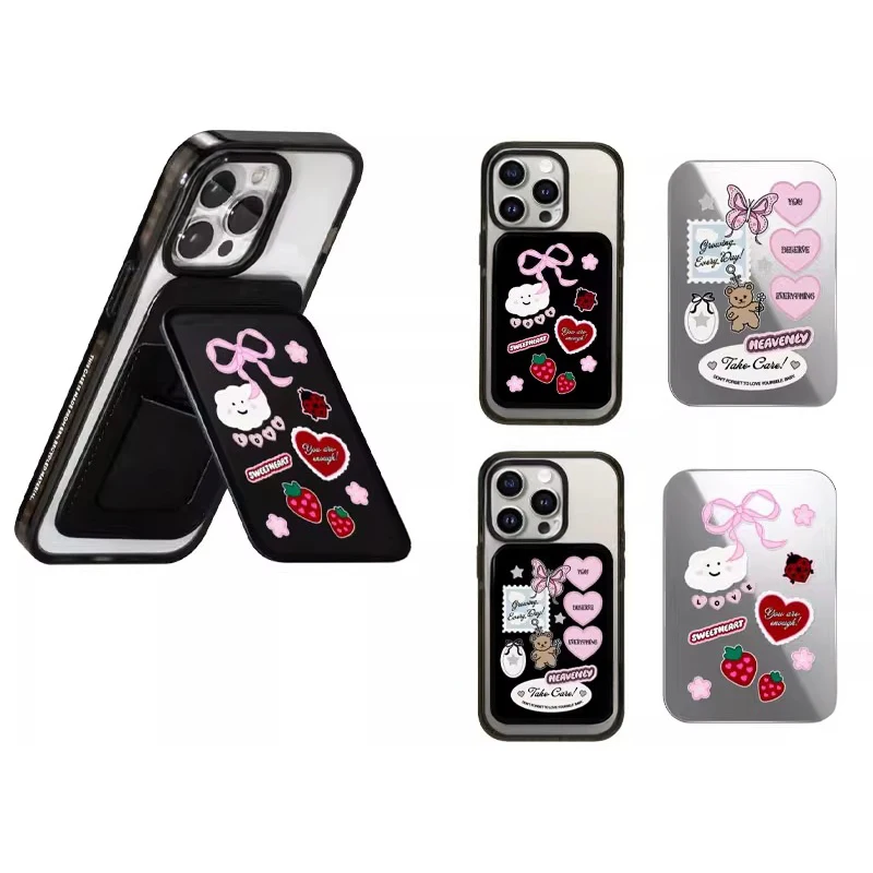 Heart Bowknot Card Holder MagSafe Folding Phone Stand for IPhone 12 13 14 15 16 Pro Max Holder Mount Support for S25 Ultra
Heart Bowknot Card Holder MagSafe Folding Phone Stand for IPhone 12 13 14 15 16 Pro Max Holder Mount Support for S25 Ultra