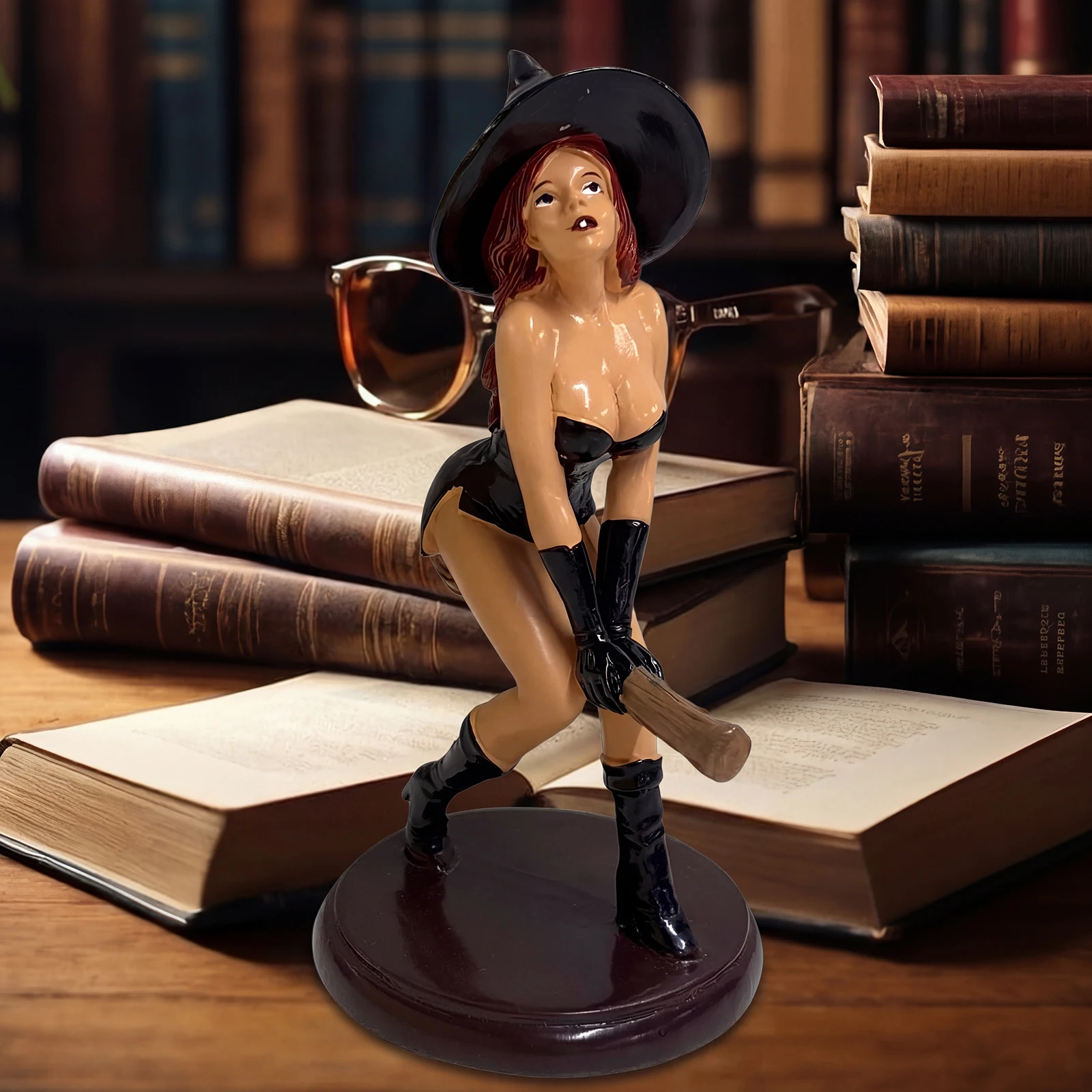 Halloween Witch Statue 6 Inch Hand-Painted Resin Sexy Witch Bookshelf Figurine Seductive Sorcery Statue for Home Office Desk Decoration
Halloween Witch Statue 6 Inch Hand-Painted Resin Sexy Witch Bookshelf Figurine Seductive Sorcery Statue for Home Office Desk Decoration