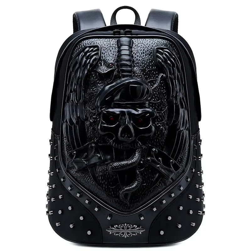 Men's 3D Backpack Men's Women's Thickened Leather Backpack Motorcycle Bag Large Capacity 15.6 Inch Laptop Bag Men's Travel Bag
Men's 3D Backpack Men's Women's Thickened Leather Backpack Motorcycle Bag Large Capacity 15.6 Inch Laptop Bag Men's Travel Bag