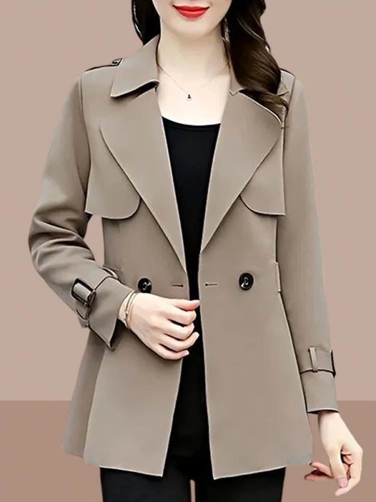 Stylish Mid-Length Women's Coat Spring Autumn New Arrival Korean Style Loose Fit Long Sleeve Double Breasted Fashionable
Stylish Mid-Length Women's Coat Spring Autumn New Arrival Korean Style Loose Fit Long Sleeve Double Breasted Fashionable