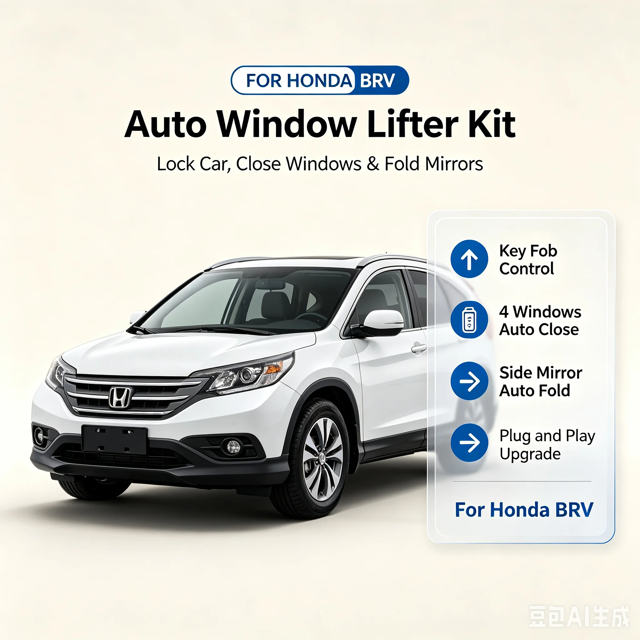 For Honda BRV Auto Window Closer & Fold Side Mirror Module Lock Car Close Window Roll Up Folding Mirror Plug and Play
For Honda BRV Auto Window Closer & Fold Side Mirror Module Lock Car Close Window Roll Up Folding Mirror Plug and Play
