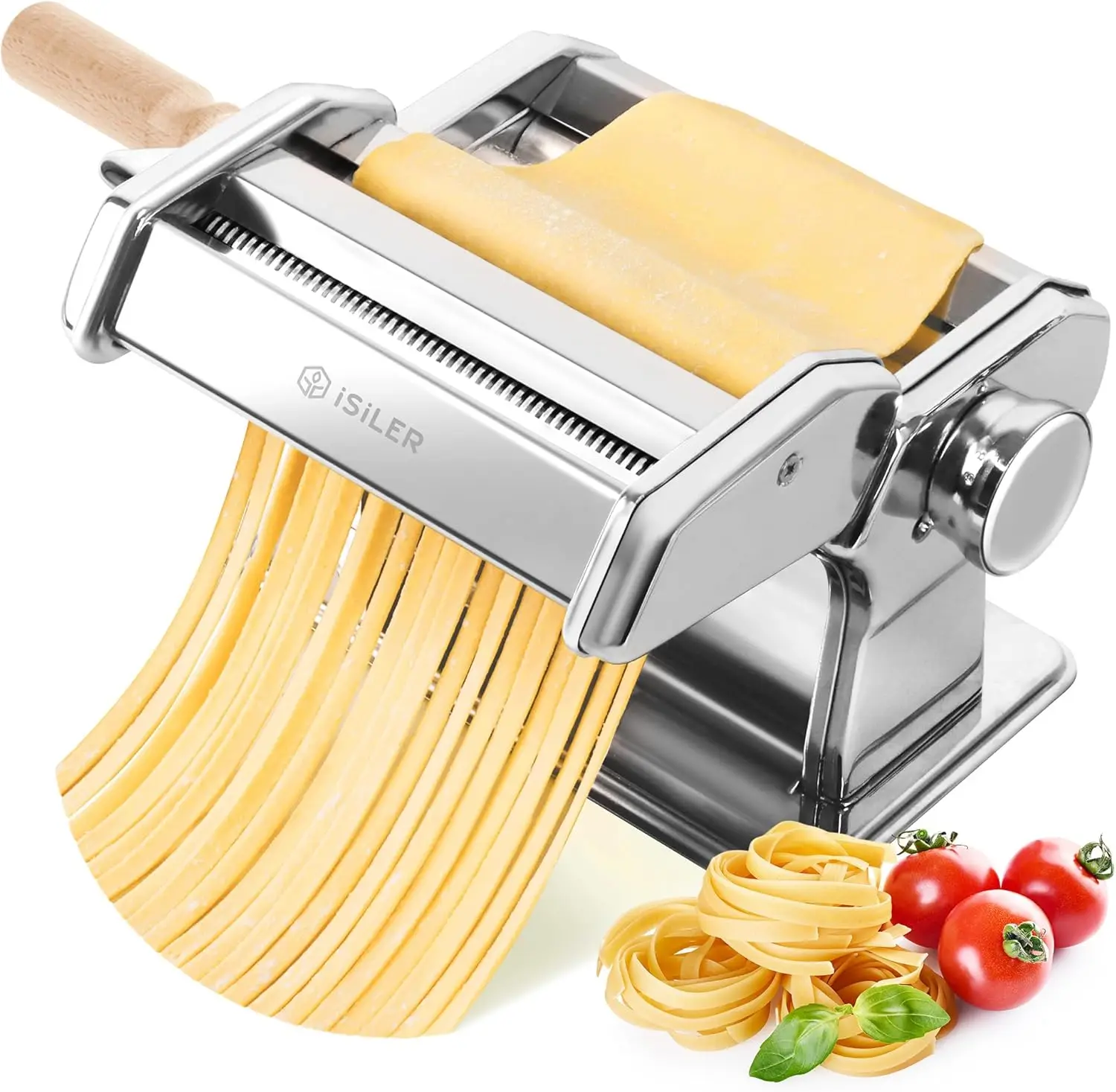 Pasta Maker with 9 Adjustable Thickness Settings, 2-in-1 Pasta Machine for Spaghetti, Fettuccini, Lasagna
Pasta Maker with 9 Adjustable Thickness Settings, 2-in-1 Pasta Machine for Spaghetti, Fettuccini, Lasagna