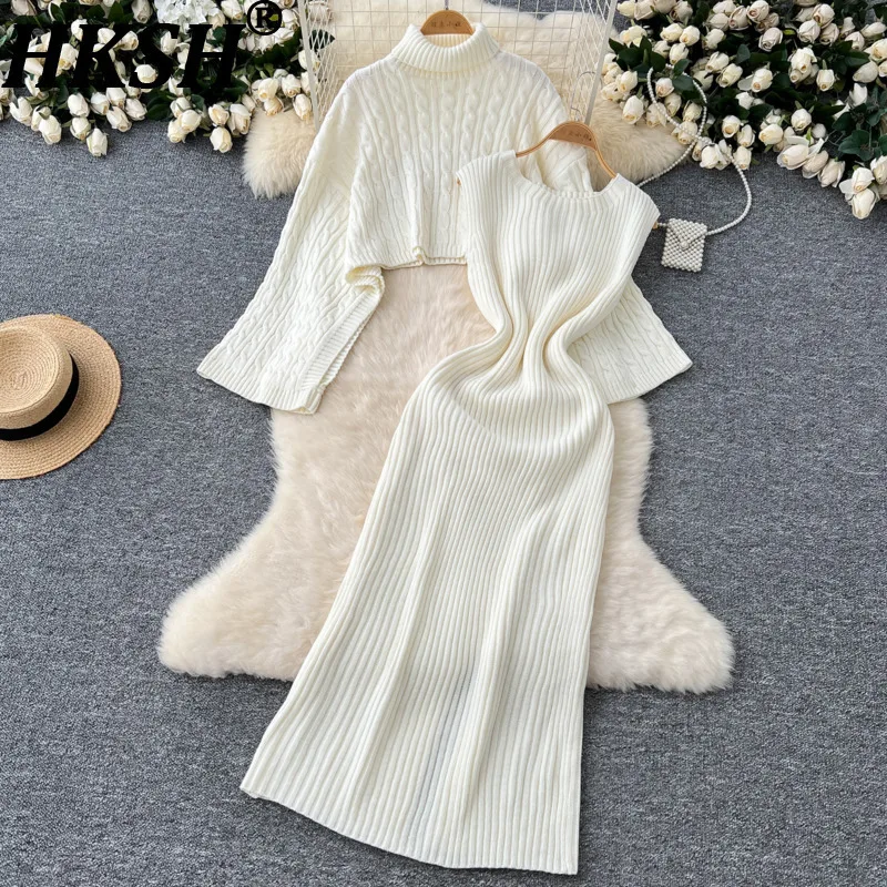 HKSH Autumn Winter New Women Tide Chic Streetwear Sweater Sleeveless Dress Two-Piece Sets Ins Turtleneck Cardigan Layered HK9414
HKSH Autumn Winter New Women Tide Chic Streetwear Sweater Sleeveless Dress Two-Piece Sets Ins Turtleneck Cardigan Layered HK9414