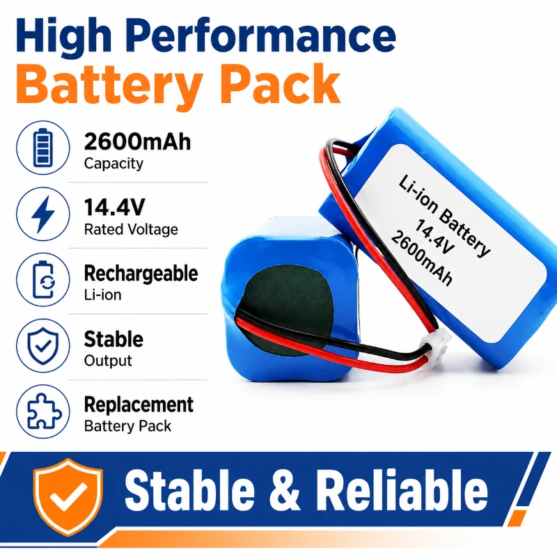 18650 Battery 14.4V 2600mAh Lithium-ion Battery Suitable for G1 Mi Essential Long Stable Charging Battery
18650 Battery 14.4V 2600mAh Lithium-ion Battery Suitable for G1 Mi Essential Long Stable Charging Battery