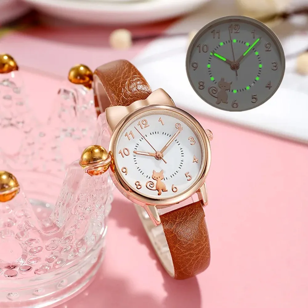 1 шт. Цифровые часы для девочек-школьниц с кожаным ремешком, золотым котом, светящимся циферблатом, датой, будильником, кварцевые детские наручные часы Reloj Nino
1 шт. Цифровые часы для девочек-школьниц с кожаным ремешком, золотым котом, светящимся циферблатом, датой, будильником, кварцевые детские наручные часы Reloj Nino