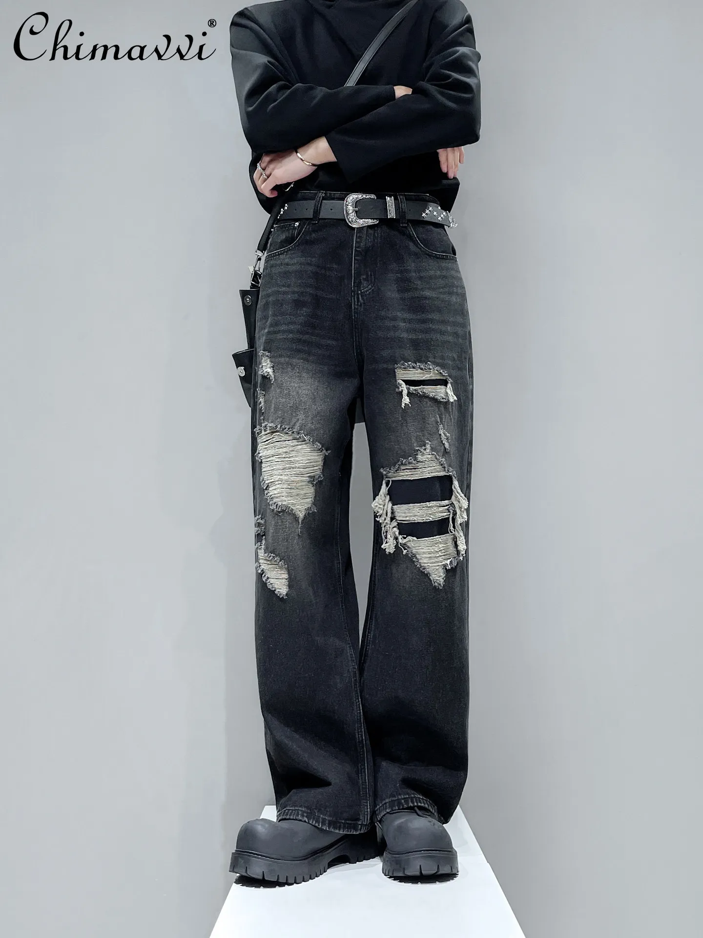 Trend Mens Pants American Style Fashion Highstreet Ripped Jeans For Male Loose Retro Casual Wide Legs Straight Denim Trousers
Trend Mens Pants American Style Fashion Highstreet Ripped Jeans For Male Loose Retro Casual Wide Legs Straight Denim Trousers
