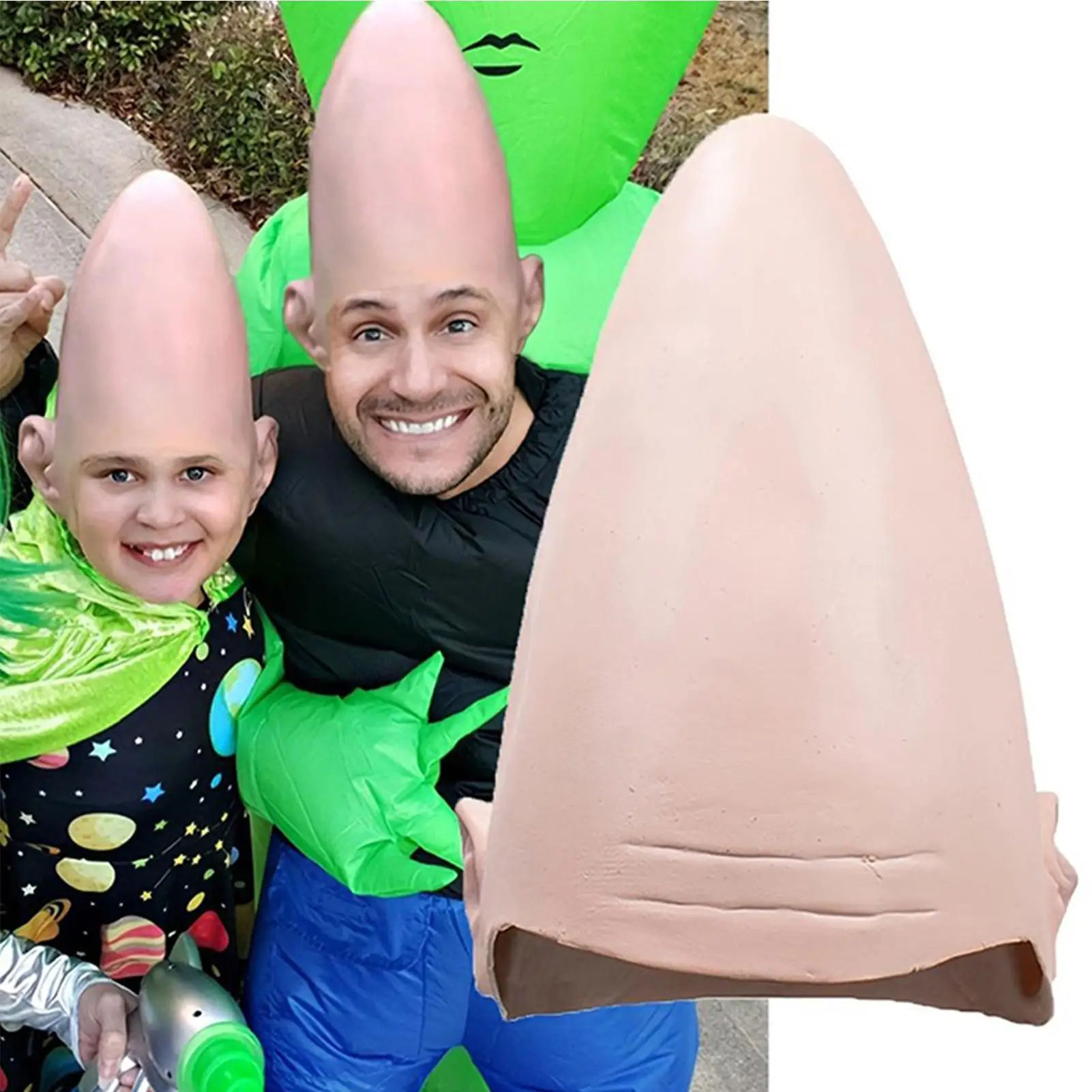 Conehead Conical Alien Mask Cap Cosplay Fake Eagg Shaped Skin Latex Helmet Halloween Carnival Purim Party Costume Props
Conehead Conical Alien Mask Cap Cosplay Fake Eagg Shaped Skin Latex Helmet Halloween Carnival Purim Party Costume Props