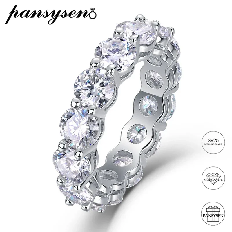 Sparkling 925 Sterling Silver 5MM 3EX Round D Color Moissanite Ring Wedding Bands for Women 18k White Gold Plated Fine Jewelry
Sparkling 925 Sterling Silver 5MM 3EX Round D Color Moissanite Ring Wedding Bands for Women 18k White Gold Plated Fine Jewelry