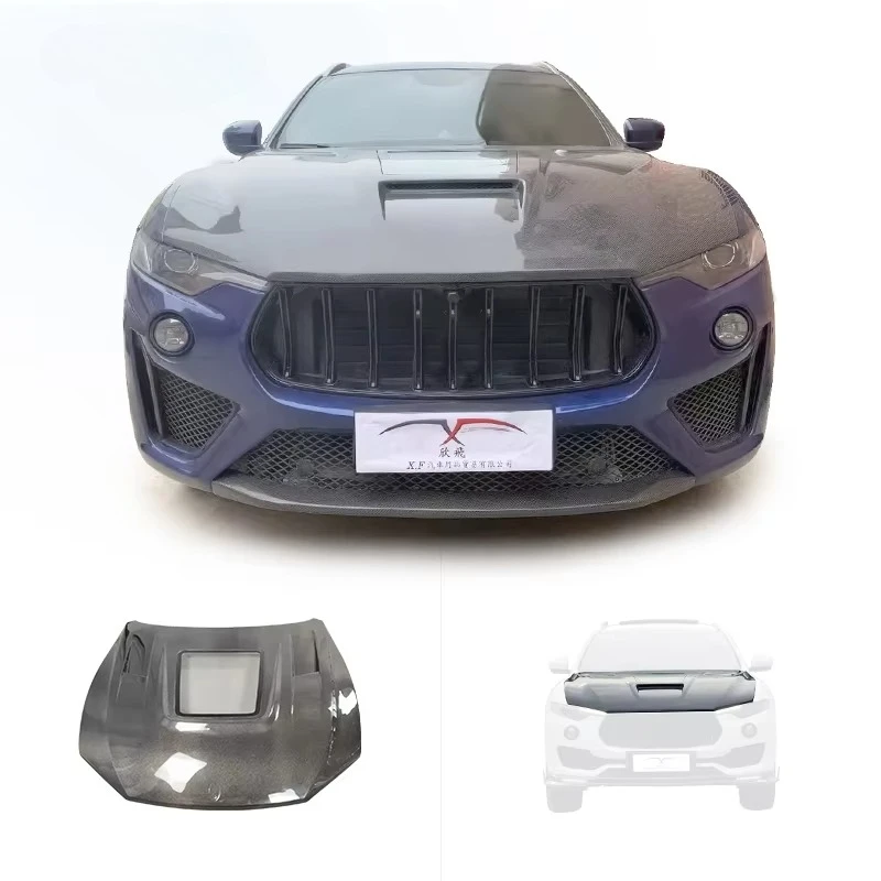Newly Customizable Body Kit Upgrade for Maserati Levante High Quality Twill Carbon Fiber Engine Hood with Glass Decoration
Newly Customizable Body Kit Upgrade for Maserati Levante High Quality Twill Carbon Fiber Engine Hood with Glass Decoration