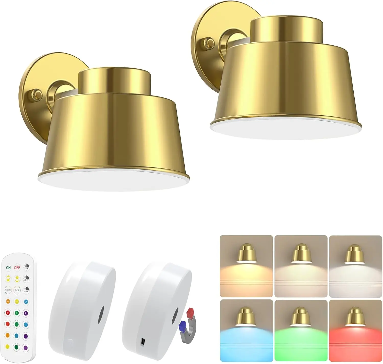 Art Display Lights, Picture Lights Rechargeable Gold, Color Changing & Dimmable with Remote LED Rotatable Wall Lights
Art Display Lights, Picture Lights Rechargeable Gold, Color Changing & Dimmable with Remote LED Rotatable Wall Lights