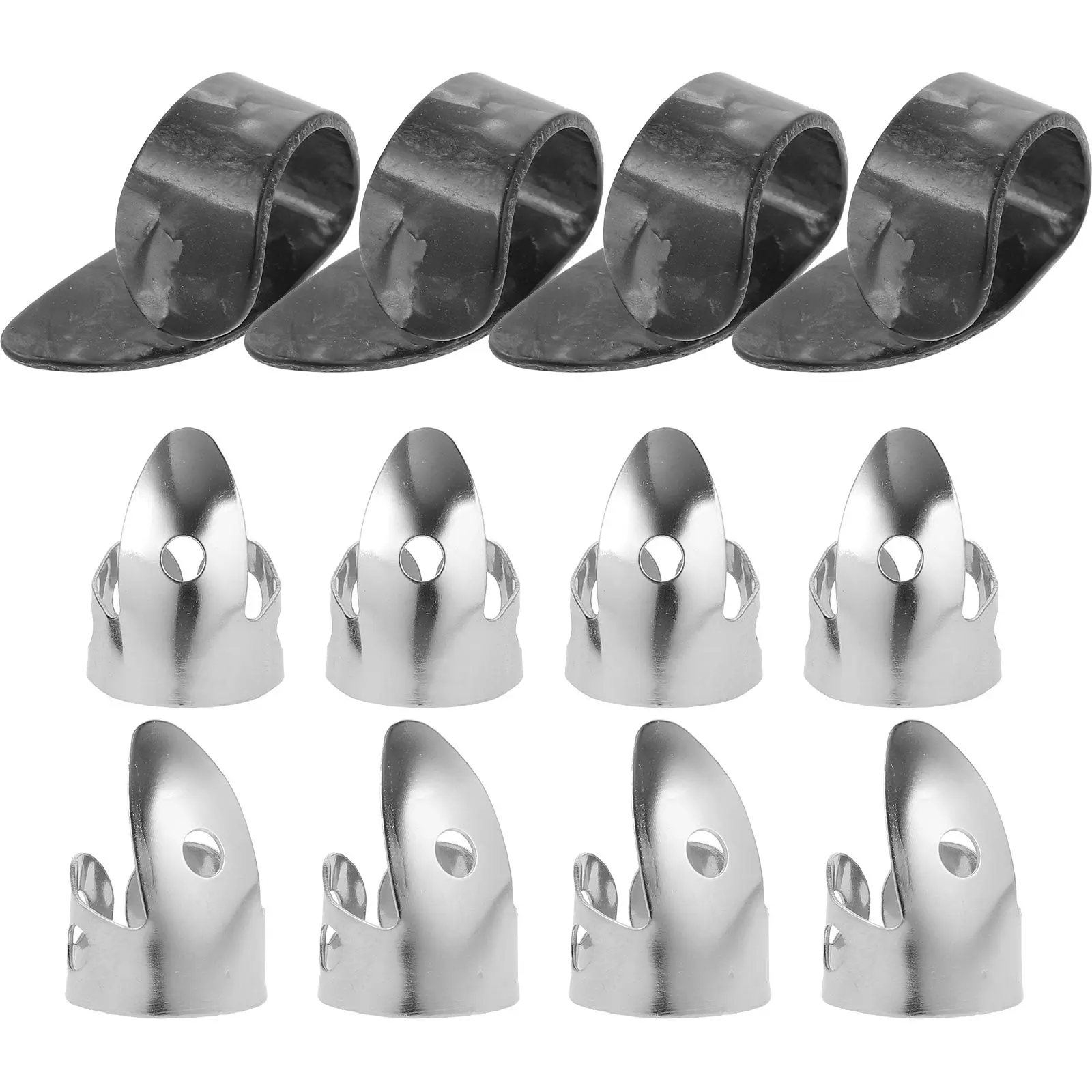 12 Pcs Picks Thumb Finger White Guitar Accessories Kit Silver Electric Acoustic Bass Ukulele Thick Practical
12 Pcs Picks Thumb Finger White Guitar Accessories Kit Silver Electric Acoustic Bass Ukulele Thick Practical