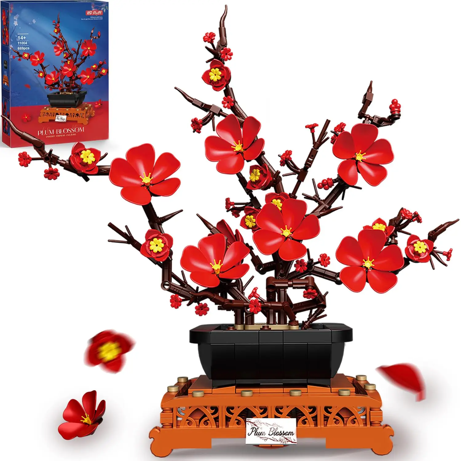 669PCS Plum Blossom Floral Bonsai Building Blocks Flower Model Bricks Creative Desktop Decoration Toys For Kids Holiday Gifts
669PCS Plum Blossom Floral Bonsai Building Blocks Flower Model Bricks Creative Desktop Decoration Toys For Kids Holiday Gifts