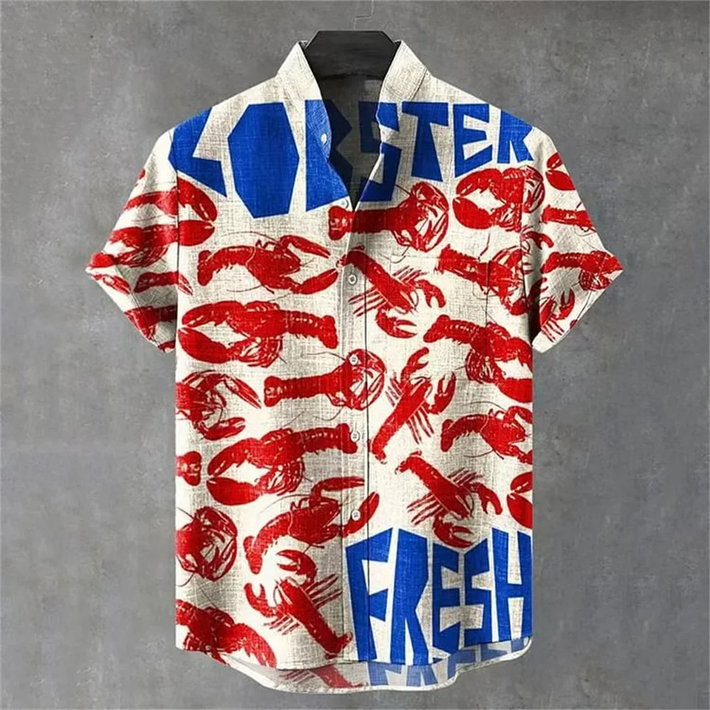 New Men's Shirt Digital Printing Crayfish Casual Loose Large Size Short Sleeve Stand Collar Shirt Hawaiian Shirt Men's Tops
New Men's Shirt Digital Printing Crayfish Casual Loose Large Size Short Sleeve Stand Collar Shirt Hawaiian Shirt Men's Tops
