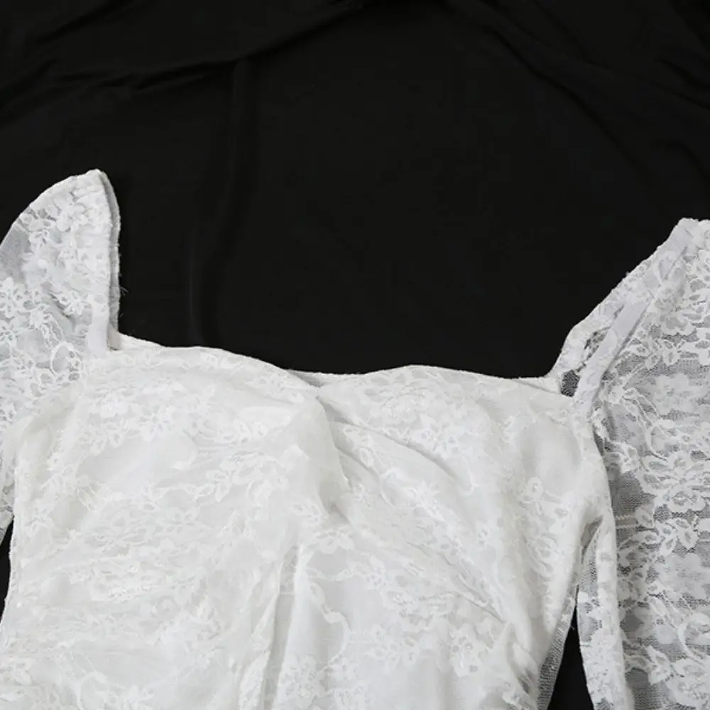 Mesh Flower Lace Tassel Dress Ruffled Edge A-line Lace Pleated Irregular Dress Spicy Girl Style Transparent Lace Dress Women
Mesh Flower Lace Tassel Dress Ruffled Edge A-line Lace Pleated Irregular Dress Spicy Girl Style Transparent Lace Dress Women