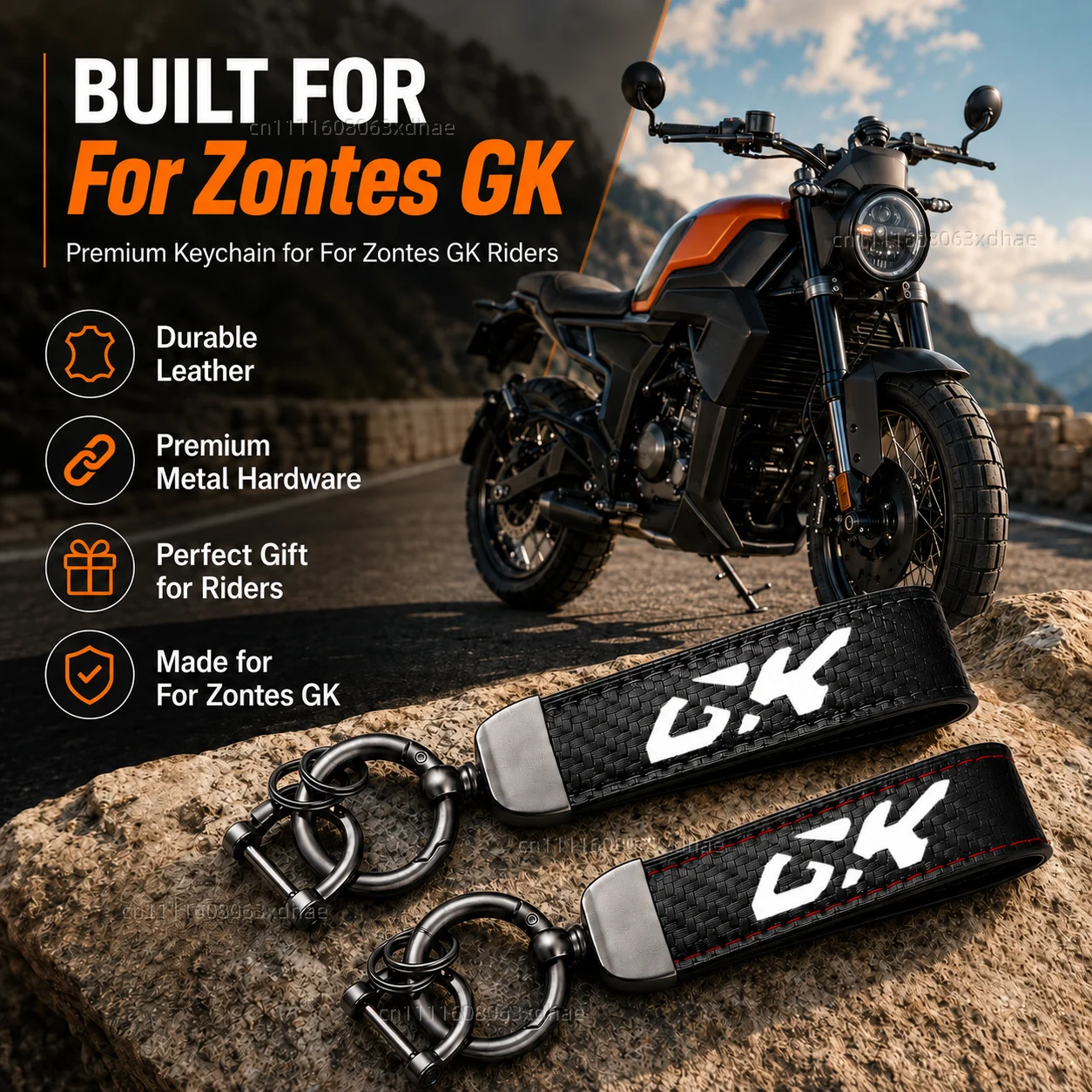 High-Grade Leather Motorcycle Keychain Holder Keyring Accessories For Zontes GK 125 / GK 155 / GK 125X Universal
High-Grade Leather Motorcycle Keychain Holder Keyring Accessories For Zontes GK 125 / GK 155 / GK 125X Universal
