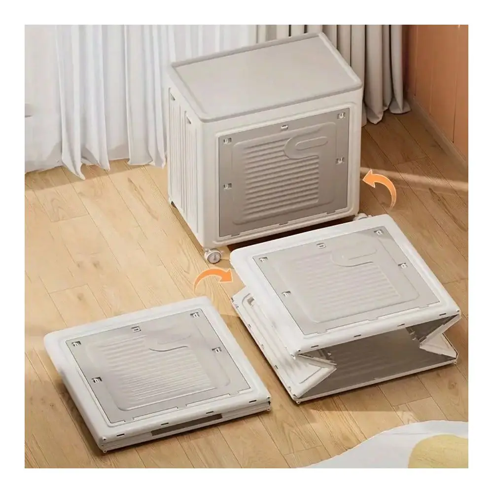 Capacity Collapsible Storage Organizer With Lids And Wheels, Storage For Clothes, Books, Tools
Capacity Collapsible Storage Organizer With Lids And Wheels, Storage For Clothes, Books, Tools