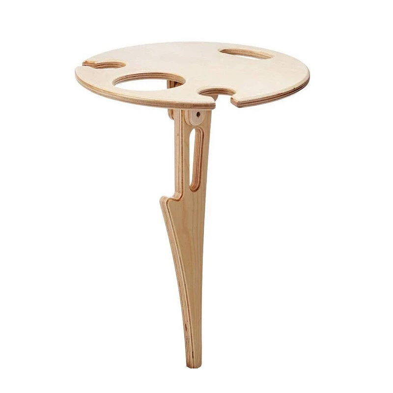 Outdoor Wine Table With Foldable Round Desktop Mini Wooden Picnic Table Easy To Carry Wine Rack Support
Outdoor Wine Table With Foldable Round Desktop Mini Wooden Picnic Table Easy To Carry Wine Rack Support