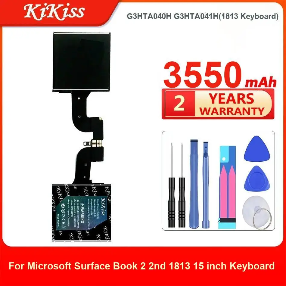 3550Mah Kikiss Battery G3HTA040H G3HTA041H(1813 Keyboard) For Microsoft Surface Book 2 2Nd 1813 15 Inch Keyboard
3550Mah Kikiss Battery G3HTA040H G3HTA041H(1813 Keyboard) For Microsoft Surface Book 2 2Nd 1813 15 Inch Keyboard