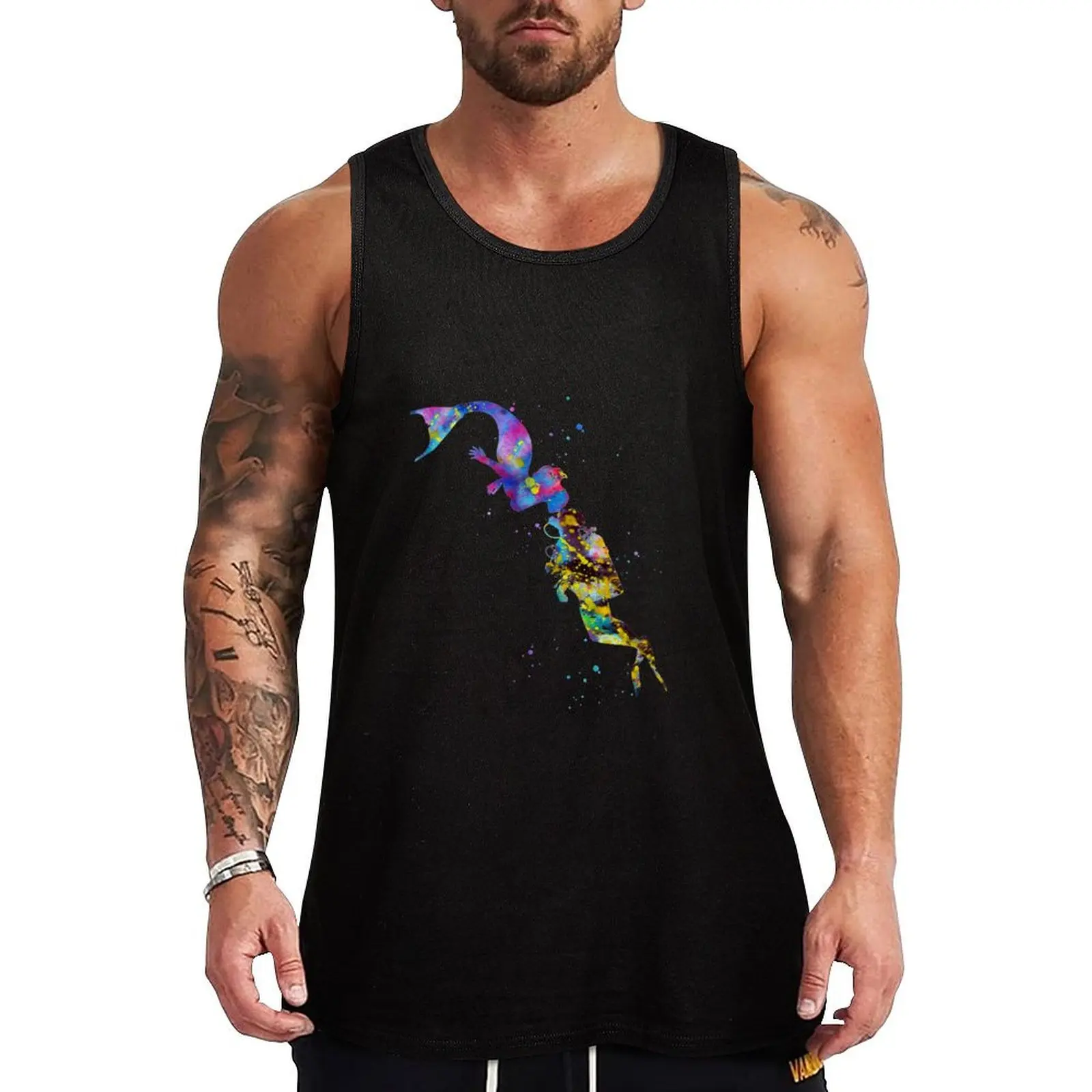 Mermaid kissing a sea diver Tank Top T-shirt Men's gym muscle t-shirt Vest for boy Men's tops
Mermaid kissing a sea diver Tank Top T-shirt Men's gym muscle t-shirt Vest for boy Men's tops