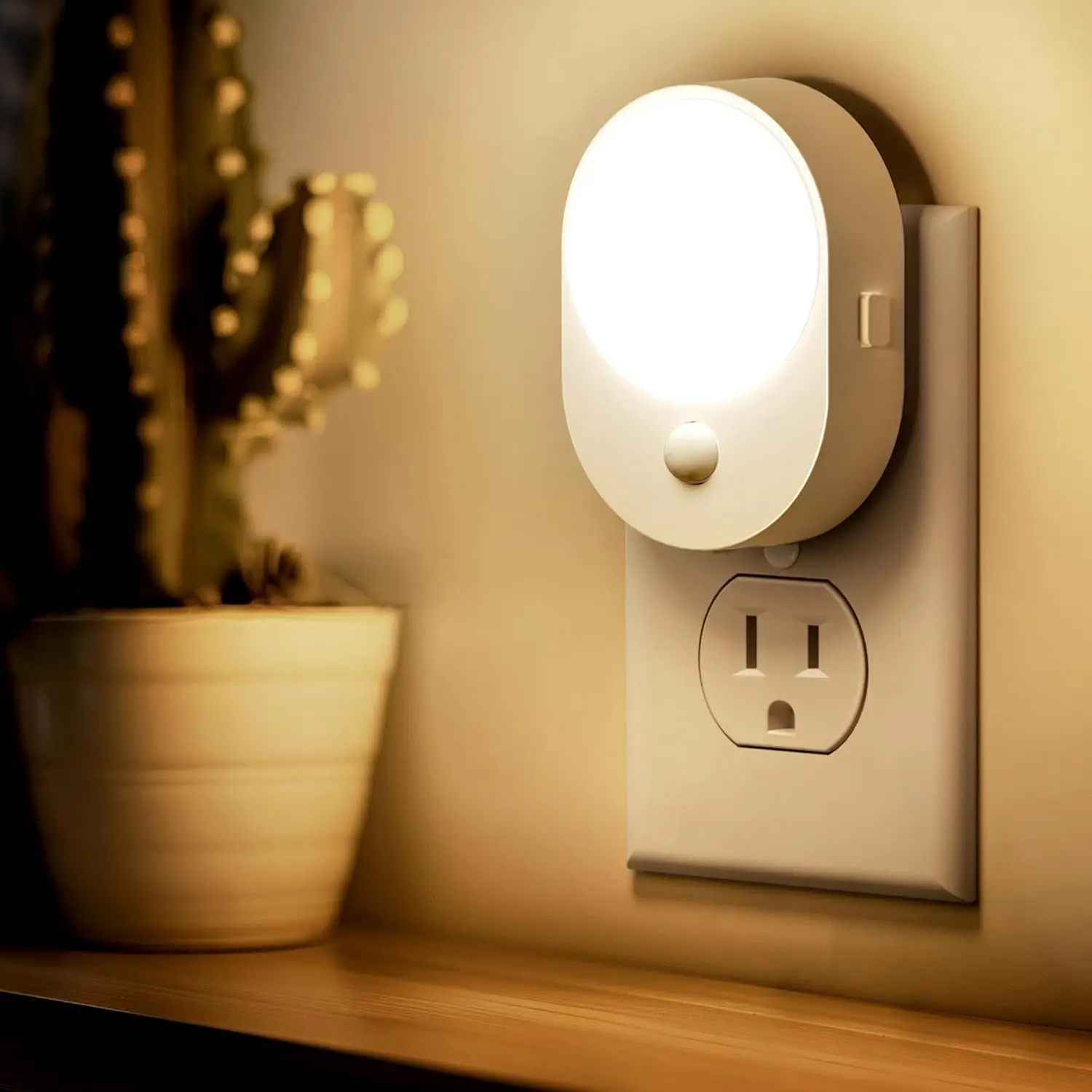 Motion Sensor Night Light, 2-Pack Plug-in Wall, Dusk to Dawn, Dimmable 30/60/100lm, 3000K Soft White for Bathroom Hallway
Motion Sensor Night Light, 2-Pack Plug-in Wall, Dusk to Dawn, Dimmable 30/60/100lm, 3000K Soft White for Bathroom Hallway