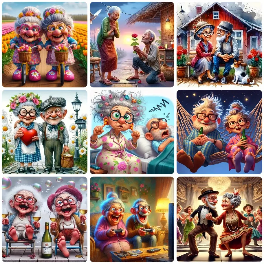 DIY Funny Elderly Couple Life Jigsaw Puzzle, Whimsical Old Pair in Daily Activities, Whimsical Stress Relief Home Decoration
DIY Funny Elderly Couple Life Jigsaw Puzzle, Whimsical Old Pair in Daily Activities, Whimsical Stress Relief Home Decoration