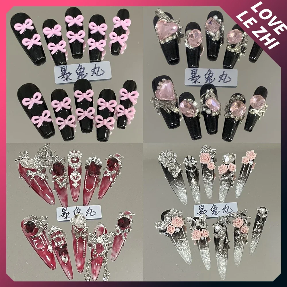10Pcs Y2K Luxury Palace Metal Chain Reusable Full Cover Nails Spicy Girl Long Stiletto Coffin Bowknot Rose Artifical Fake Nails
10Pcs Y2K Luxury Palace Metal Chain Reusable Full Cover Nails Spicy Girl Long Stiletto Coffin Bowknot Rose Artifical Fake Nails