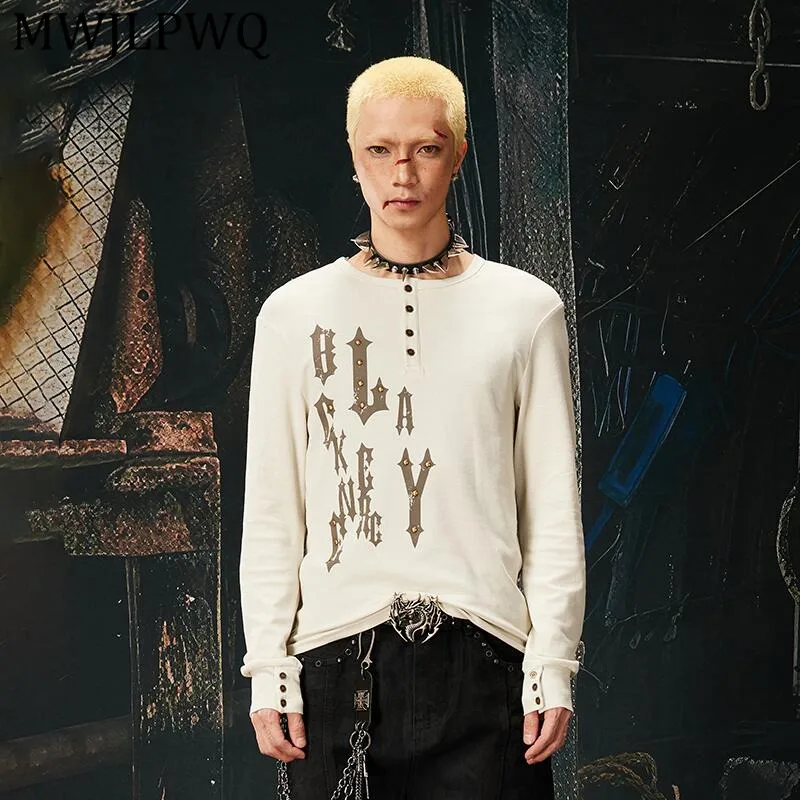 Мужская футболка MWJLPWQ с винтажным принтом и заклепками, приталенная, с круглым вырезом, длинным рукавом, унисекс, повседневная, весна 2026, 13511
Мужская футболка MWJLPWQ с винтажным принтом и заклепками, приталенная, с круглым вырезом, длинным рукавом, унисекс, повседневная, весна 2026, 13511