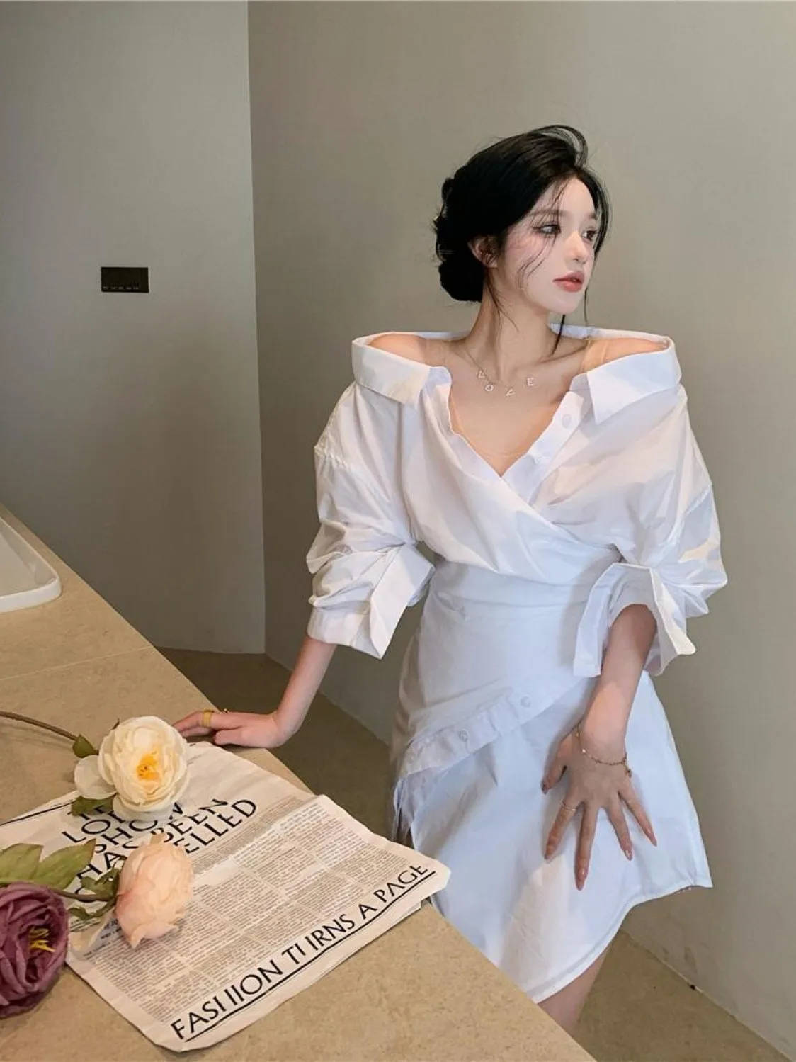 Heavyweight Long Sleeve Shirt Dress Women's Summer Short Skirt Slimming Waist Cinched Stylish Korean Style Casual Dress
Heavyweight Long Sleeve Shirt Dress Women's Summer Short Skirt Slimming Waist Cinched Stylish Korean Style Casual Dress