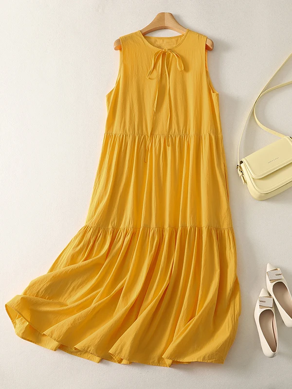 Korean Japanese Brand Gentle Wind Sleeveless Women's plus Size Summer Loose Slimming Simple Dress Artistic Style A-Line Skirt
Korean Japanese Brand Gentle Wind Sleeveless Women's plus Size Summer Loose Slimming Simple Dress Artistic Style A-Line Skirt